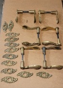 Klamki mosiężne z szyldami klamka retro mosiądz 