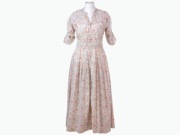 Sukienka Missmaya L 40 bawełna 100% maxi boho kwiaty guziki beż