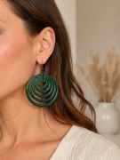 Srebrne kolczyki koła lekkie duże kolczyki damskie glamour eleganckie