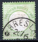 DR, Mi 2, 1/3 groschen, Adler mit kleinem Brustschild, stpl. Breslau