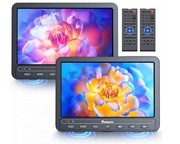 NAVISKAUTO 10,5" – Przenośny odtwarzacz DVD z 2 monitorami do samochodu
