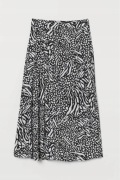 H&M spódnica midi rozcięcie rozporek ołówkowa wzór print zebra trapezowa L