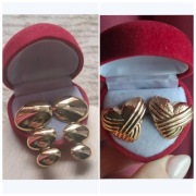 2 pary kolczyki kolor złoty wkręty sztyfty kolczyki stal nierdzewna okazja