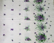 Tkanina kora bawełna kwiaty fiołki kupon 2,6m