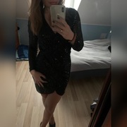 Sukienka cekiny uni XS S sylwester Andrzejki  