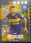 PANINI UPDATE 2017 FIFA 365 TEAM MATE BOCA JUNIORS PERUZZI UE1