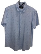 Koszula Reserved S Regular Fit, jasnoniebieska z granatowym wzorem