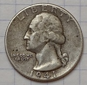 0864 USA 25 centów QUARTER 1941 D srebro  