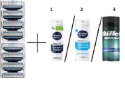 WKŁADY GILLETTE MACH 3 - 8 SZTUK + GRATIS PIANKI / ŻEL DO GOLENIA