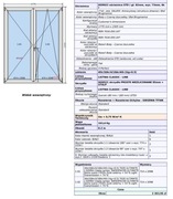 OKNO BALKONOWE Z RUCHOMYM SLUPKIEM ZEW ANTRACYT 1775X2320 Pakiet 3 szybowy 