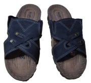 Klapki-pantofle męskie  profilowane na lekkie podeszwie PU Rozm.45