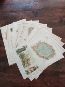 14 grafik powiatów Guberni Warszawskiej reprodukcje atlasu zaborów NOWE