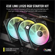 Zestaw Starter Kit 3x Corsair iCUE LINK LX120 RGB