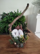 Dekoracja - ptaszki białe  mewy - kamienne 