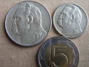 Moneta 5 i  2 zł  Piłsudski  z 1936 roku, sreberko