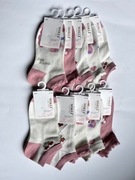 Bawełniane skarpetki stopki dla dziewczynki 10- pak rozmiar 27-30 