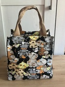 Torba materiałowa z kotkami  urocza i pojemna idealna na co dzień  