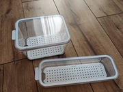 2 pojemniki Rotho Cauma organizer do lodówki 2,15l 1,15l