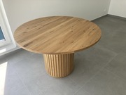 Stół drewniany dębowy naturalny okrągły rustykalny nowoczesny loft