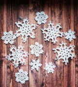 Śnieżynki szydełkowe