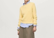 Sweter damski ze wzorem w warkocze r. M