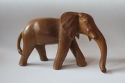 Drewniana rzeźba słonia słoń afrykański