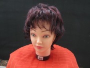 Peruka NOWA Ellen Wille brąz z bordo pasemkami 