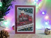 Kartka świąteczna handmade vintage #5