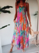 Letnia kolorowa sukienka  na lato xxl