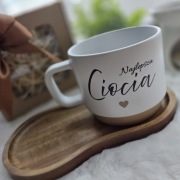 ELEGANCKI KUBEK NAJLEPSZA CIOCIA NAJLEPSZY WUJEK PREZENT