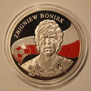 ZBIGNIEW BONIEK 100 DRAM 2009 ARMENIA "KRÓLOWIE FUTBOLU" + CERTYFIKAT