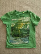 Zielona bluzka z krótkim rękawem jaszczurka dinozaur 134 - 140