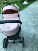 Wózek 2w1 CYBEX Platinum Priam + Śpiworek | Peach Pink / Matte Black