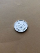 50 Groszy  Aluminium . Moneta obiegowa z roku 1986. Stan  - bardzo dobry .