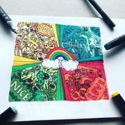 Tęcza rysunek (doodles)