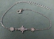 Bransoletka srebrna z cyrkoniami unique YES