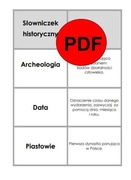 Karty edukacyjne historia kl.4 Montessori 110 szt.