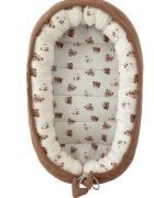 Zestaw -Kokon,Otulacz, Różek,Rogal Niemowlęcy Misie ( Bibi Mall)