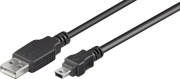 Kabel USB Goobay USB-A - miniUSB 5 m Czarny