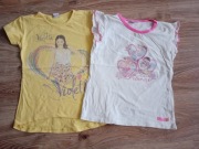 2 x Bluzka koszulka t-shirt krótki rękaw Disney rozm. 140