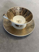 Filiżanka ze spodkiem Art Deco Winterling Bavaria Złocenia