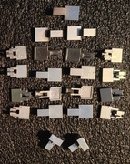 Klawisze przycisk srebrny kpl.