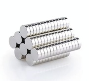 Magnes okrągły, średnica 10mm, wysokość 2mm, 2 sztuki