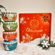 Zestaw świątecznych świec sojowych - 4 szt., prezent, Boże Narodzenie