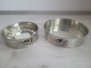 Zestaw 2 tortownic stalowych średnia i duża z wyjmowanym dnem