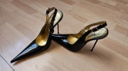 Szpilki nr 38 włoskie Rosa lakierki skórzane - nowe