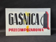 Tablica BHP PPOŻ PRL
