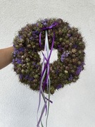 Wianek z naturalnych suszonych kwiatów