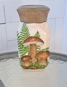 Słoik handmade Decoupage 900ml na suszone grzyby