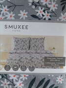 Pościel bawełniana komplet pościeli z bawełny 220x200+2x70/80 SMUKEE kwiaty